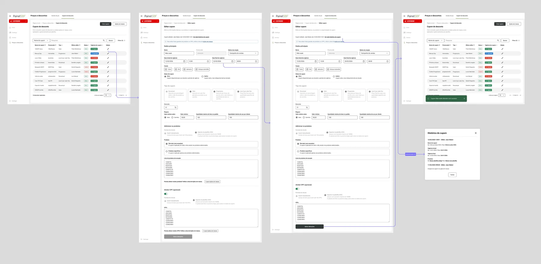 Handoff entregue para o desenvolvimento